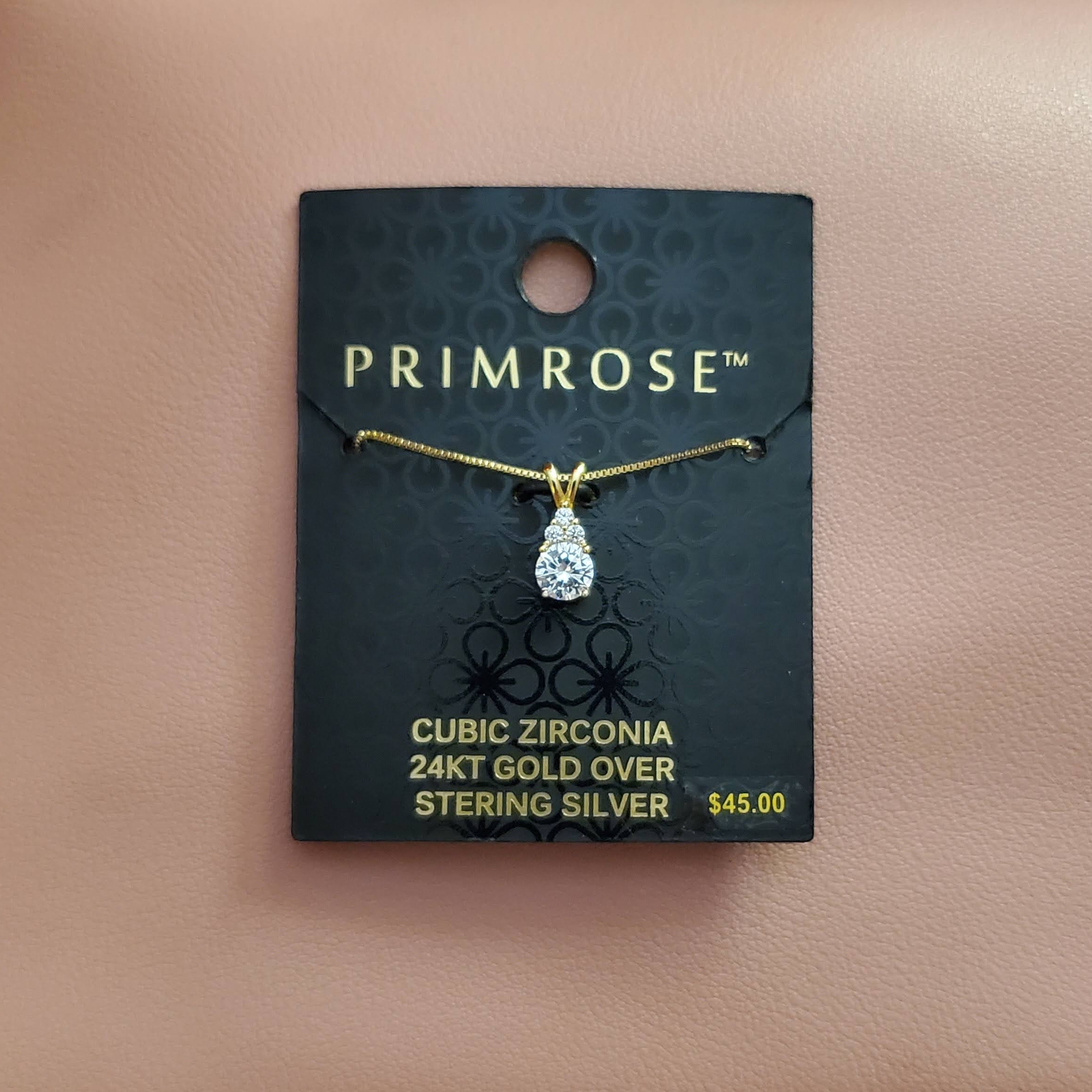 Gold Cubic Zirconia Necklace